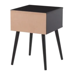 Kirkland's Home Accent & End Tables-Wood And Rattan Drawer Accent Table