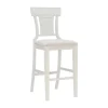 Kirkland's Home Bar Stools & Counter Height Stools-Wood And Rattan Upholstered Bar Stool