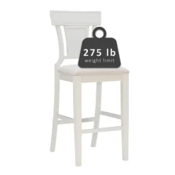Kirkland's Home Bar Stools & Counter Height Stools-Wood And Rattan Upholstered Bar Stool