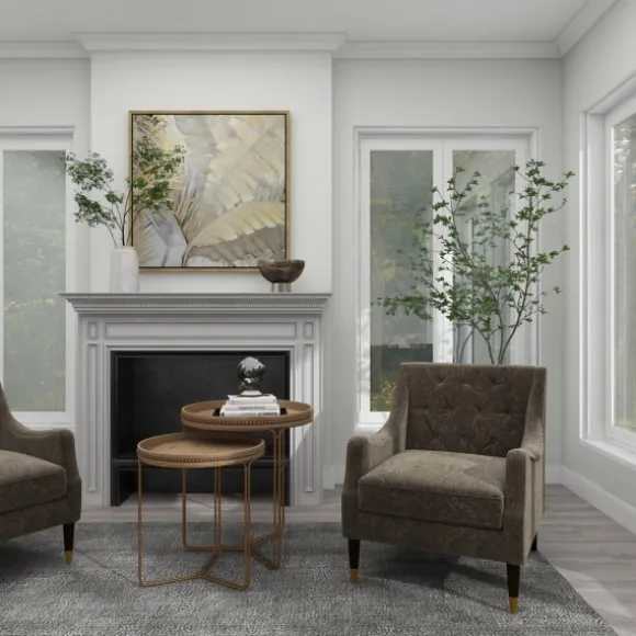 Kirkland's Home Accent & End Tables-Wood Beaded Nesting Side Tables, Set Of 2