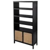 Kirkland's Home Bookshelves-Wood Cane Doors Bookshelf