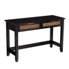 Kirkland's Home Console Tables-Wood Cane Drawers Console Table