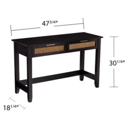Kirkland's Home Console Tables-Wood Cane Drawers Console Table