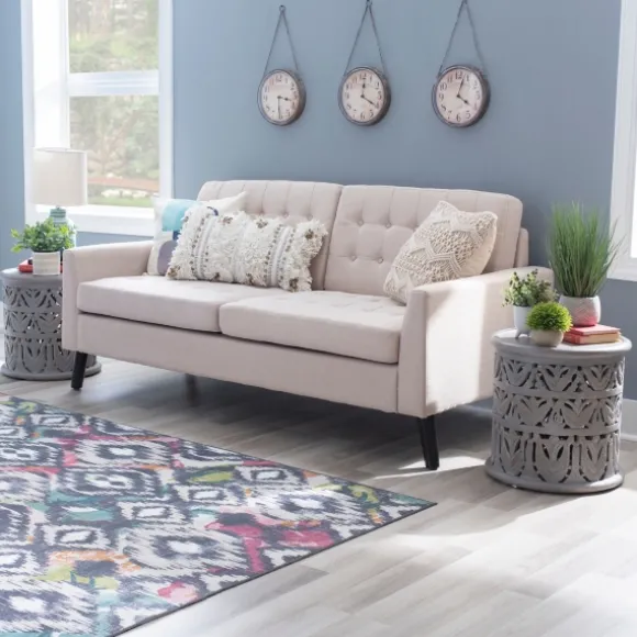 Kirkland's Home Accent & End Tables-Wood Carved Detail Accent Table