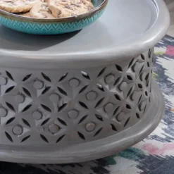 Kirkland's Home Coffee Tables-Wood Carved Medallion Coffee Table