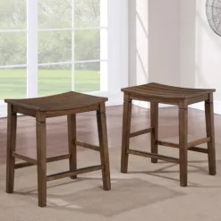 Kirkland's Home Dining Tables-Wood Counter Stool 5-Pc. Dining Set