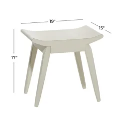 Kirkland's Home Benches & Ottomans-Wood Curved Seat Stool