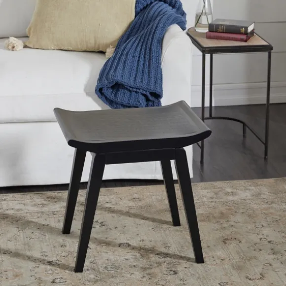 Kirkland's Home Benches & Ottomans-Wood Curved Seat Stool