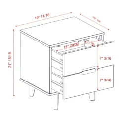 Kirkland's Home Nightstands-Wood Cut-Out Handle Nightstand