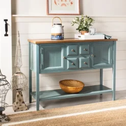 Kirkland's Home Console Tables-Wood 2-Door Storage Console Table