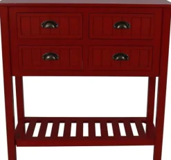 Kirkland's Home Console Tables-Wood 4-Drawer Console Table