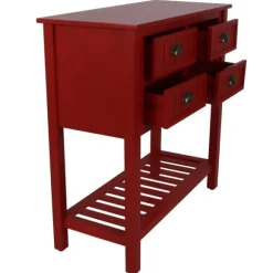 Kirkland's Home Console Tables-Wood 4-Drawer Console Table