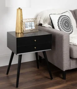 Kirkland's Home Accent & End Tables-Wood 2-Drawer Finco Accent Table
