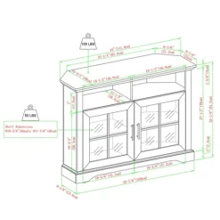 Kirkland's Home Tv Stands & Media Consoles-Wood Glass Pane Door Corner Tv Stand