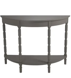Kirkland's Home Console Tables-Wood Half Moon Console Table