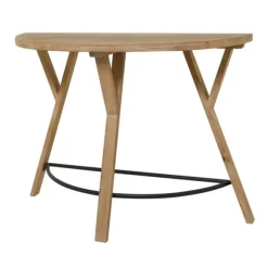 Kirkland's Home Console Tables-Wood Half Round Console Table