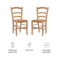 Kirkland's Home Dining Chairs-Wood Ladderback Dining Chairs, Set Of 2