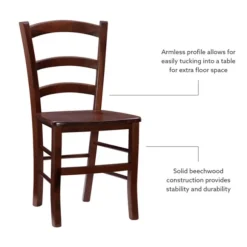Kirkland's Home Dining Chairs-Wood Ladderback Dining Chairs, Set Of 2