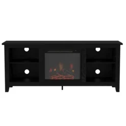 Kirkland's Home Tv Stands & Media Consoles-Wood Led Fireplace Media Cabinet