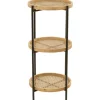 Kirkland's Home Accent & End Tables-Wood Mesh Woven 3-Tier Accent Table