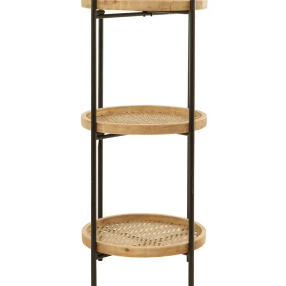 Kirkland's Home Accent & End Tables-Wood Mesh Woven 3-Tier Accent Table