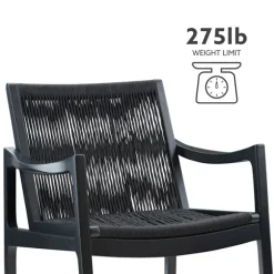 Kirkland's Home Accent Chairs-Wood Modern Woven Rocking Chair