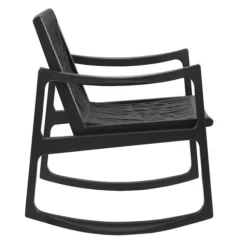 Kirkland's Home Accent Chairs-Wood Modern Woven Rocking Chair