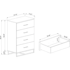 Kirkland's Home Dressers & Chests-Wood Oak Finish 4-Drawer Chest