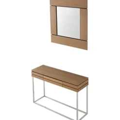 Kirkland's Home Console Tables-Wood 2-Pc. Console Table And Mirror Set