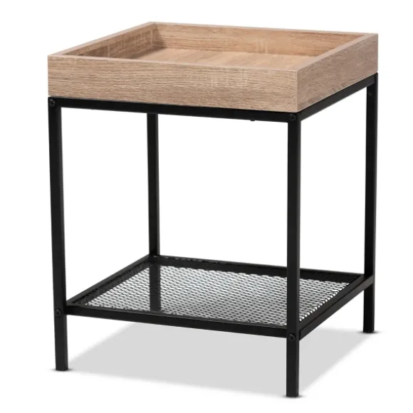 Kirkland's Home Accent & End Tables-Wood Raised Edge Side Table