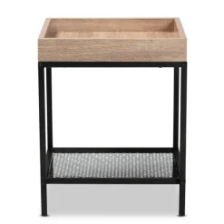 Kirkland's Home Accent & End Tables-Wood Raised Edge Side Table