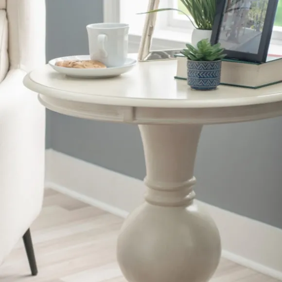 Kirkland's Home Accent & End Tables-Wood Round Base Side Table
