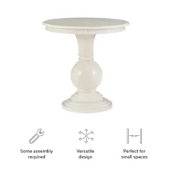 Kirkland's Home Accent & End Tables-Wood Round Base Side Table