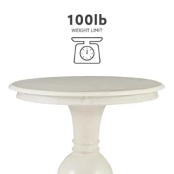 Kirkland's Home Accent & End Tables-Wood Round Base Side Table