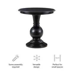 Kirkland's Home Accent & End Tables-Wood Round Base Side Table