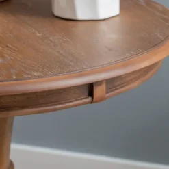 Kirkland's Home Accent & End Tables-Wood Round Base Side Table