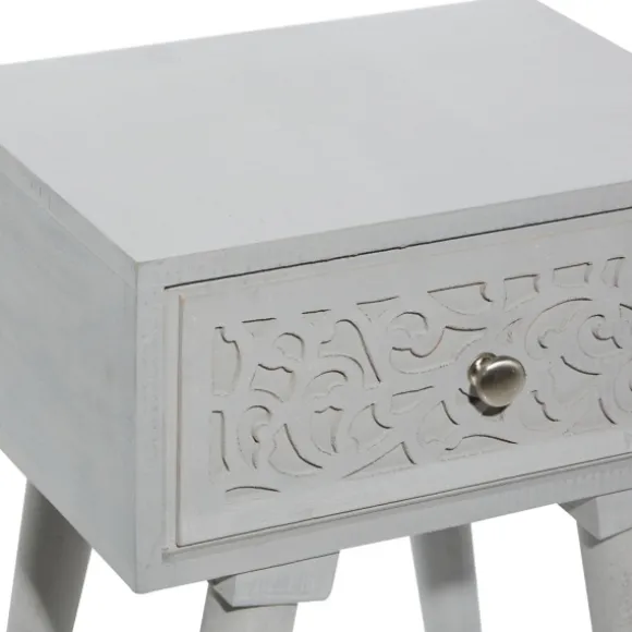 Kirkland's Home Accent & End Tables-Wood Scroll Drawer Accent Table