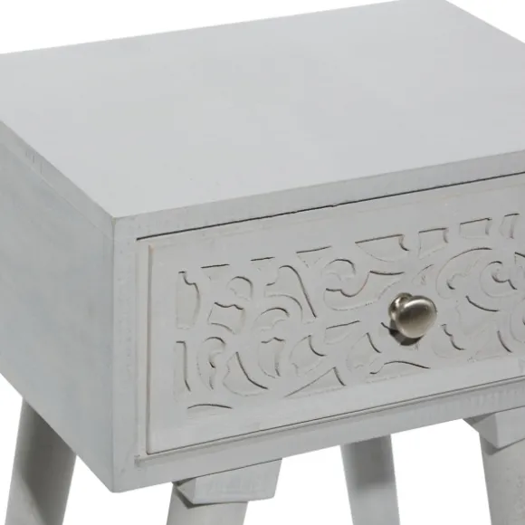 Kirkland's Home Accent & End Tables-Wood Scroll Drawer Accent Table
