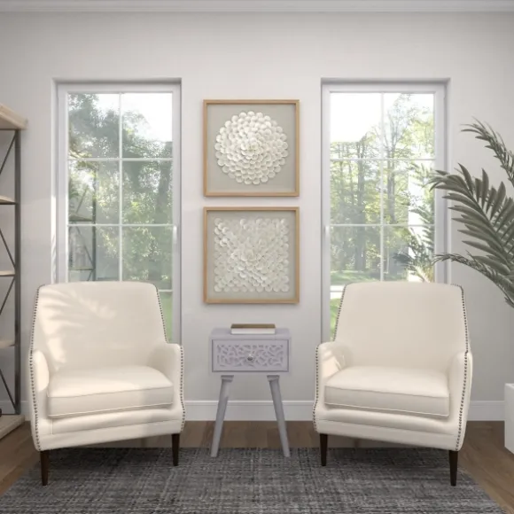 Kirkland's Home Accent & End Tables-Wood Scroll Drawer Accent Table