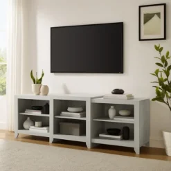 Kirkland's Home Tv Stands & Media Consoles-Wood 6-Shelf Media Cabinet