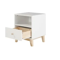 Kirkland's Home Nightstands-Wood Single Drawer Footed Nightstand