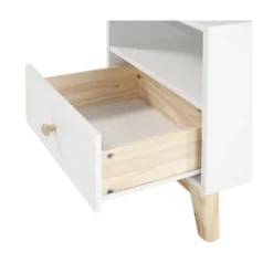 Kirkland's Home Nightstands-Wood Single Drawer Footed Nightstand
