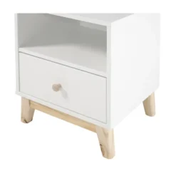 Kirkland's Home Nightstands-Wood Single Drawer Footed Nightstand