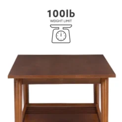 Kirkland's Home Coffee Tables-Wood Slatted Bottom Shelf Coffee Table