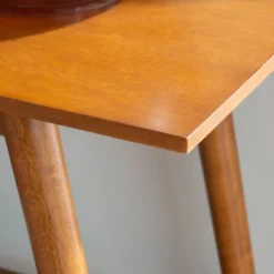 Kirkland's Home Console Tables-Wood Slatted Bottom Shelf Console Table