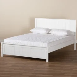 Kirkland's Home Beds & Headboards-Wood Slatted Full Bed Frame