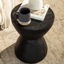 Kirkland's Home Accent & End Tables-Wood Spool Side Table