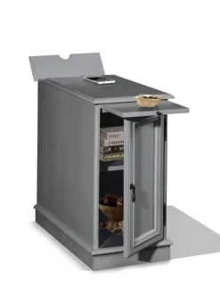 Kirkland's Home Accent & End Tables-Wood Storage And Charging Accent Table