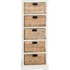 Kirkland's Home Bookshelves-Wood 5-Tier Basket Storage Shelf