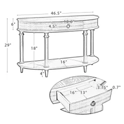 Kirkland's Home Console Tables-Wood 2-Tier Classic Console Table